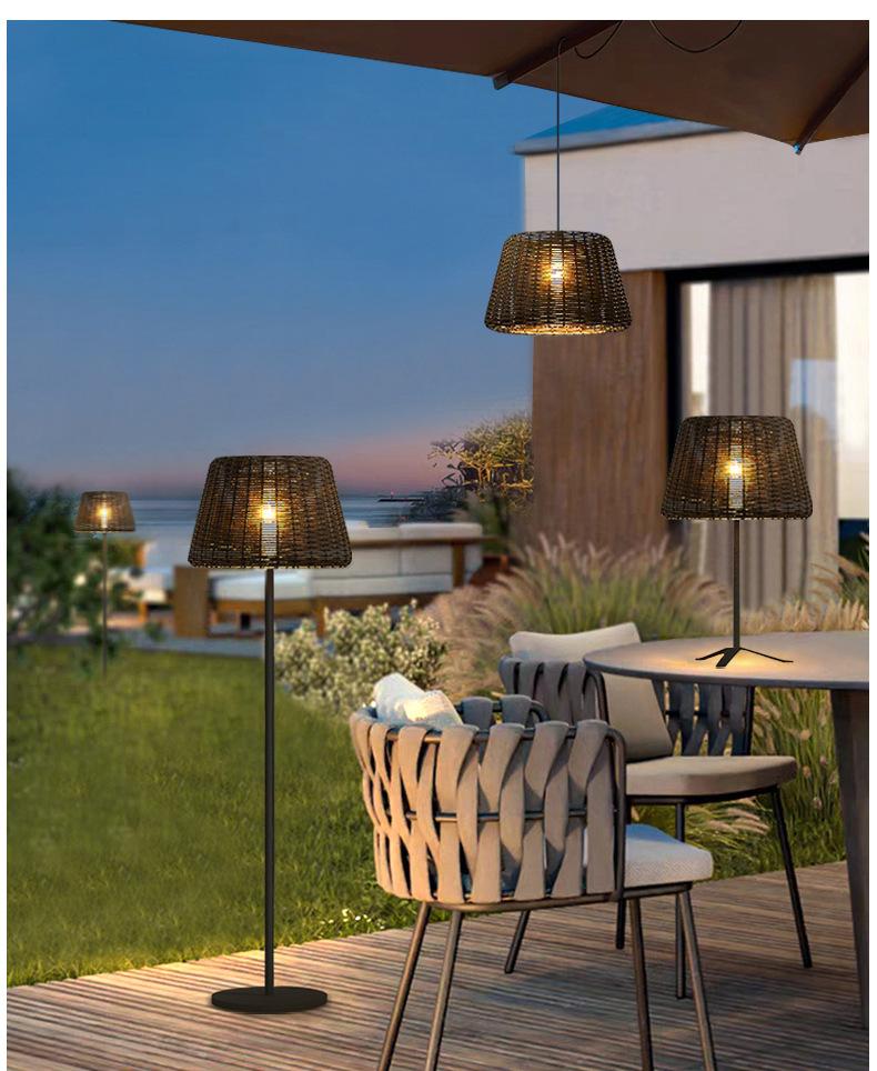 Outdoor Waterproof Solar Floor Lamp — Modern Minimalist Villa Courtyard Light & Garden Ambient Decor Lamp