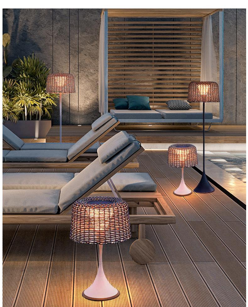 Outdoor Waterproof Solar Floor Lamp — Modern Minimalist Villa Courtyard Light & Garden Ambient Decor Lamp