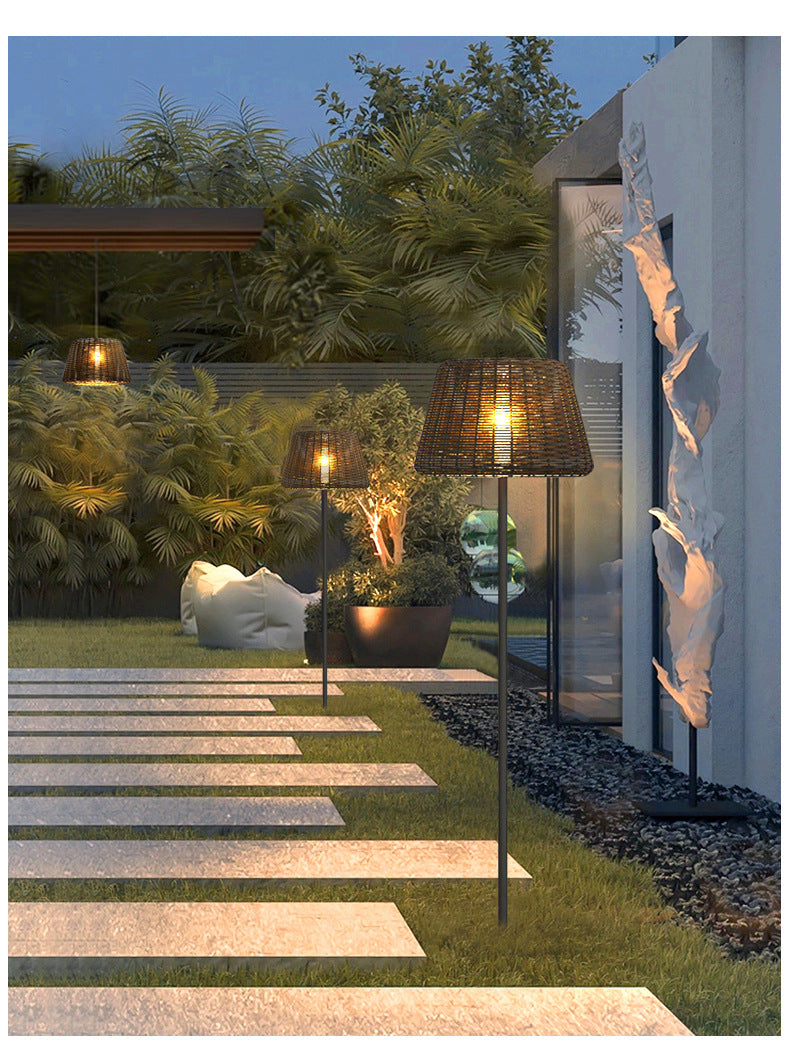 Outdoor Waterproof Solar Floor Lamp — Modern Minimalist Villa Courtyard Light & Garden Ambient Decor Lamp