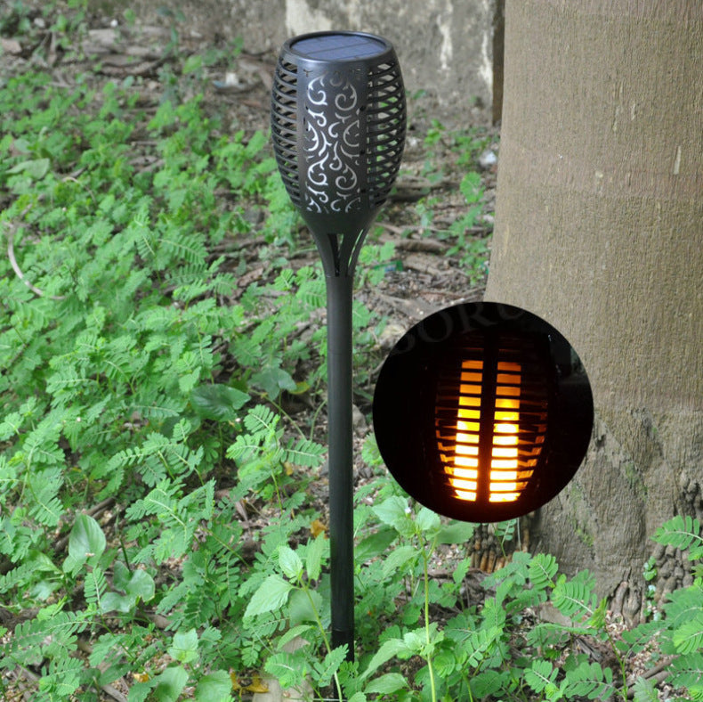 12LED Outdoor Mini Solar Torch Lights Flickering Flame Waterproof Security Landscape Romantic Decorative Solar Lamp