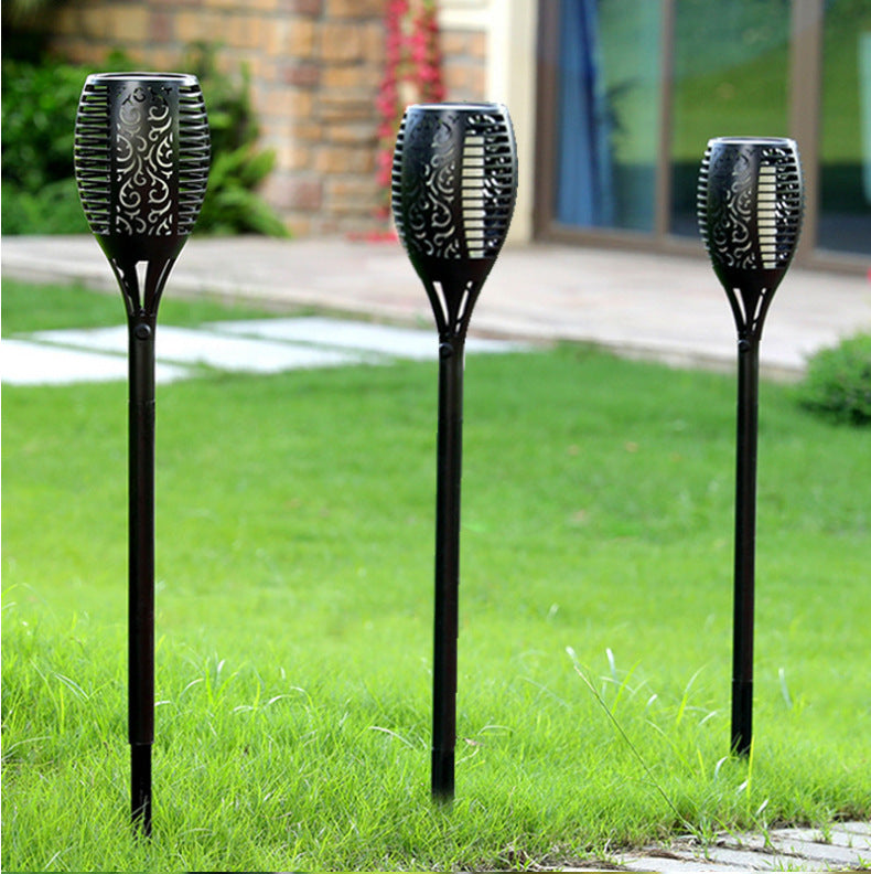 12LED Outdoor Mini Solar Torch Lights Flickering Flame Waterproof Security Landscape Romantic Decorative Solar Lamp