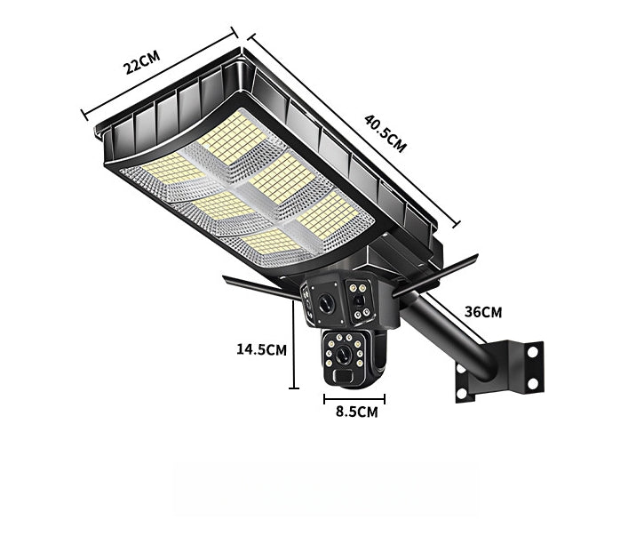 APP-Controlled Integrated Solar Streetlight & Security Monitoring System | IP65 Rated | 4G Connectivity | Outdoor LED Solar Streetlight with Camera — Ideal for Home Courtyards