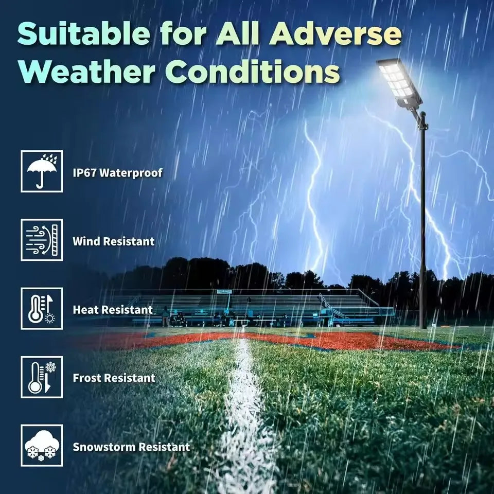 500w1000w2000w Solar Street Light Motion Sensor Street Road Basketball Court Home Cantilever Courtyard Light