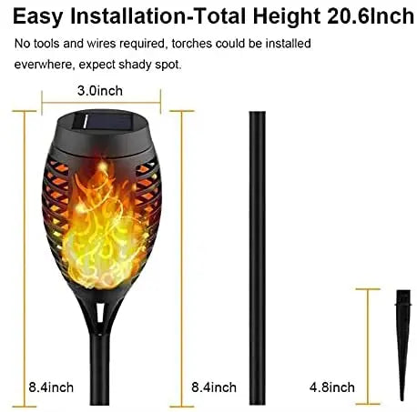 12LED Outdoor Mini Solar Torch Lights Flickering Flame Waterproof Security Landscape Romantic Decorative Solar Lamp
