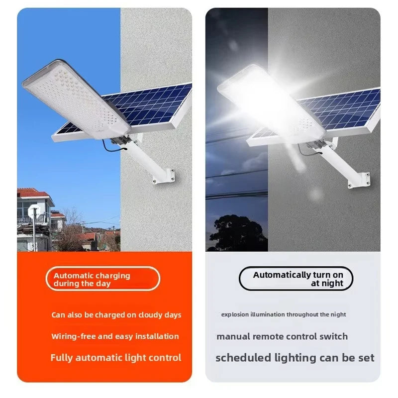 IP65 Rated Super Bright LED Solar Street Light ABS Body Waterproof Wide Angle New Solar Street Lamp for New Rural Home Garden