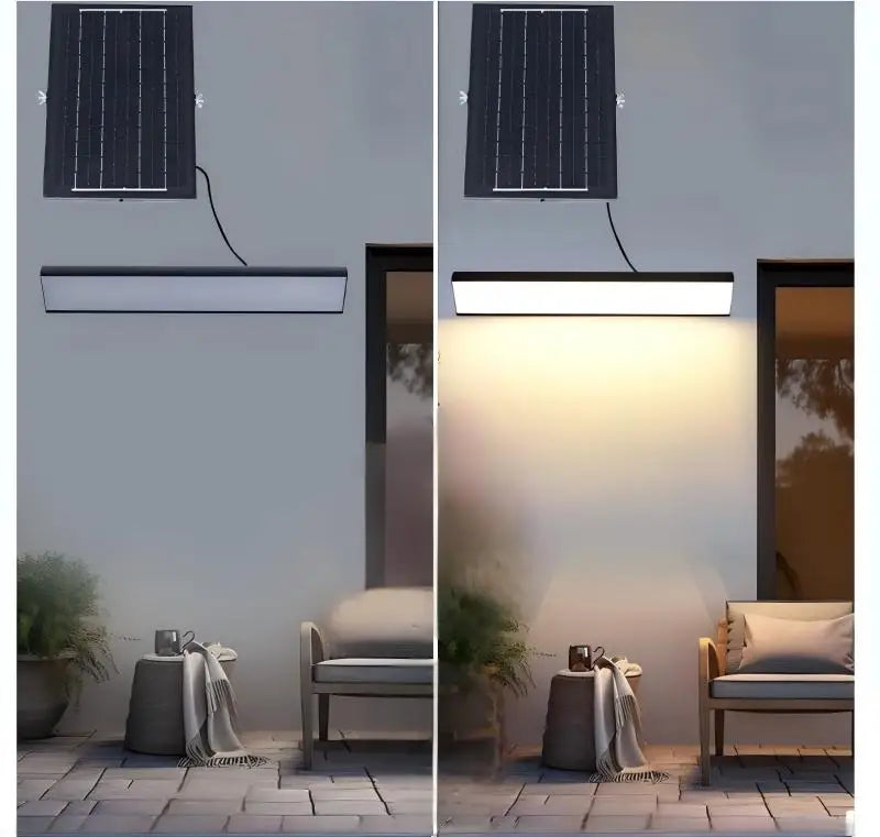 High Quality Solar Lights Street Lamp Outdoor Led Long Strip Solar Wall Lamp Garden Landscape Lighting Aluminium for Home Decor