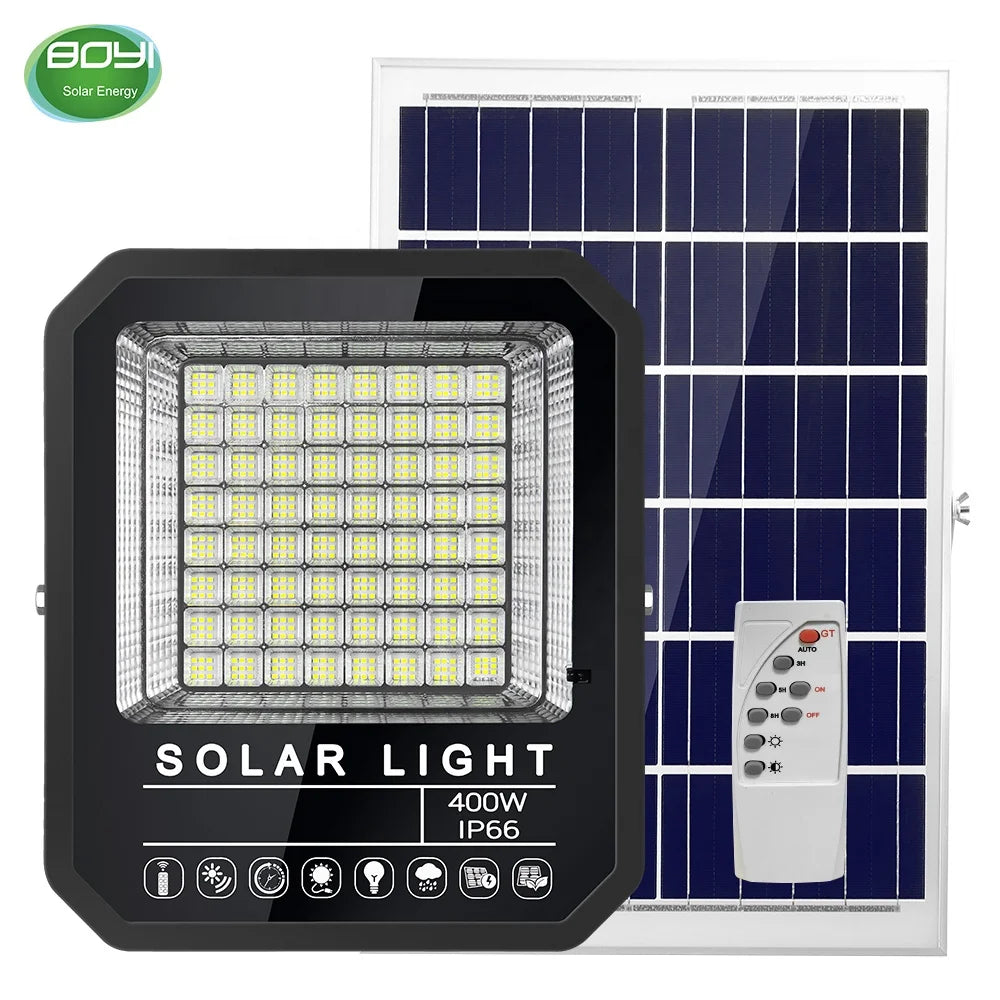 Waterproof 200w 300w 400w Solar Street Light Home Led Flood Light Outdoor