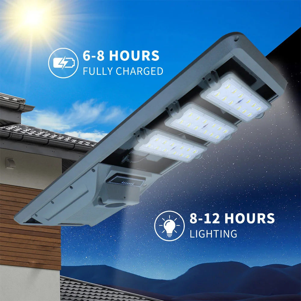 KCD 60w 100w 150w 200w China Manufacturer LED Solar Street Light Private Outside Street Lamps Without Electricity for Home