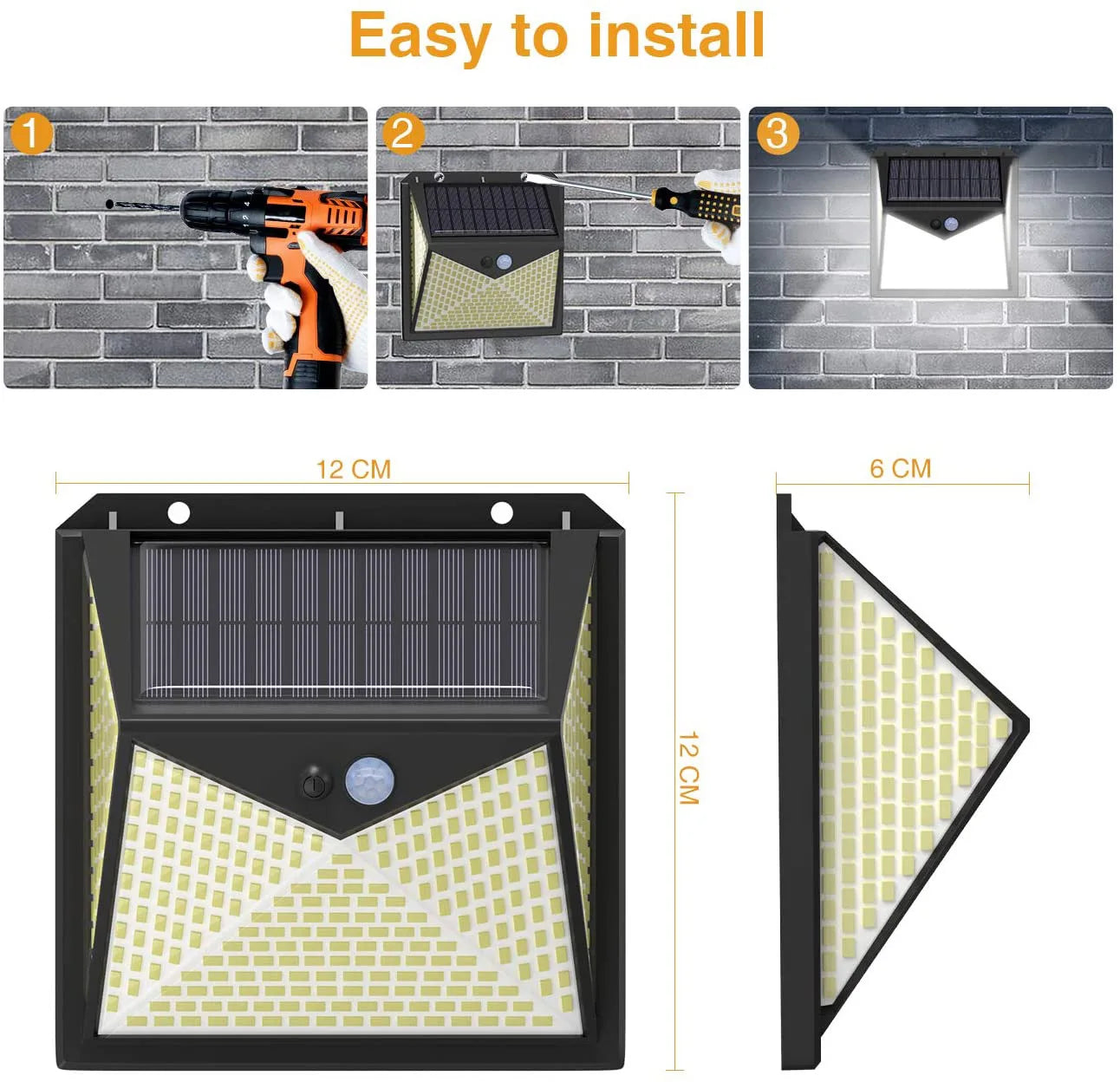 Waterproof Outdoor Garden Street Panel  Lights Lawn Yard Landscape  Solar Home Human Body Induction Lamp