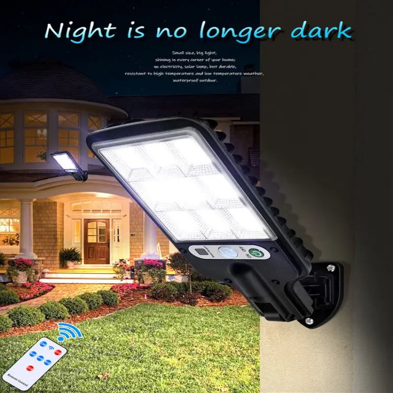 New Solar Street Light Outdoor Courtyard Garden Light Home Outdoor Human Body Sensing LED Waterproof Wall Lamp