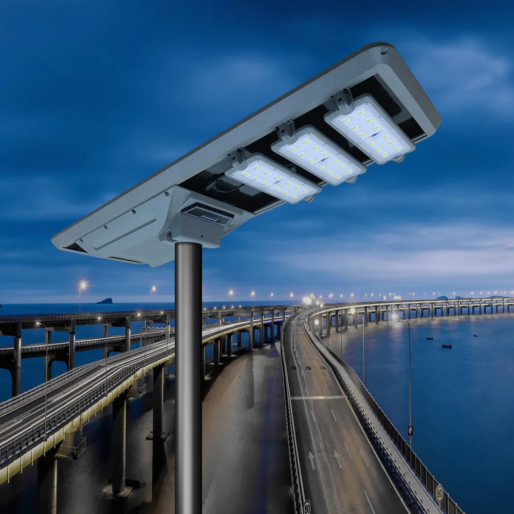 KCD 60w 100w 150w 200w China Manufacturer LED Solar Street Light Private Outside Street Lamps Without Electricity for Home