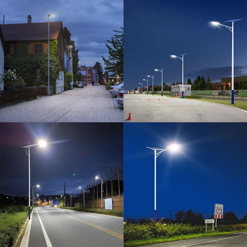 IP65 Rated Super Bright LED Solar Street Light ABS Body Waterproof Wide Angle New Solar Street Lamp for New Rural Home Garden