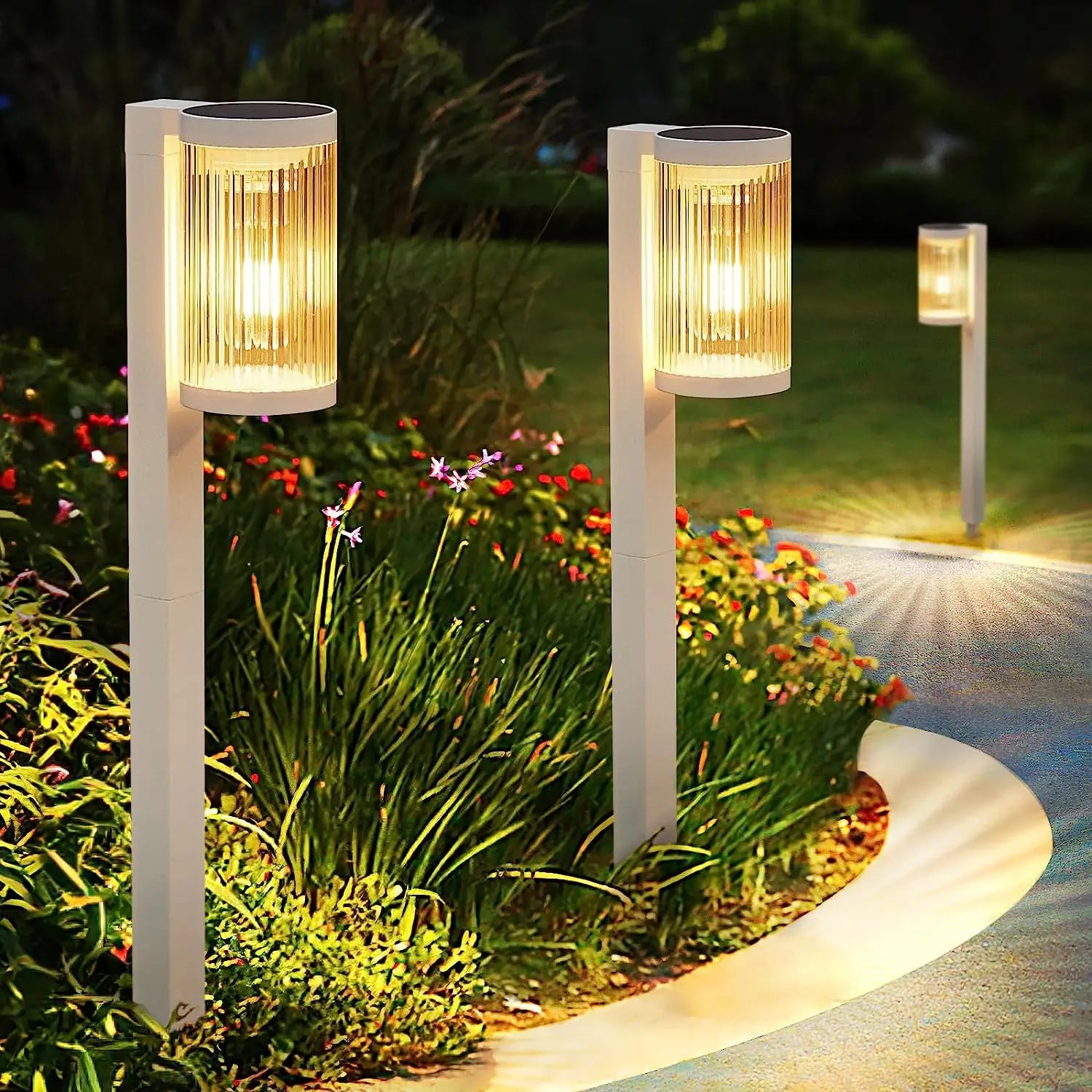 Hot Sale Solar Garden Lights Outdoor Decorative LED Solar Lights Outdoor Waterproof Solar Pathway Lights Outdoor